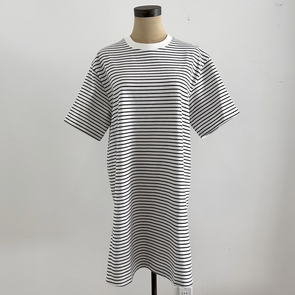 COS Dresses & Skirts - Striped Black & White Short Sleeve T-Shirt Dress